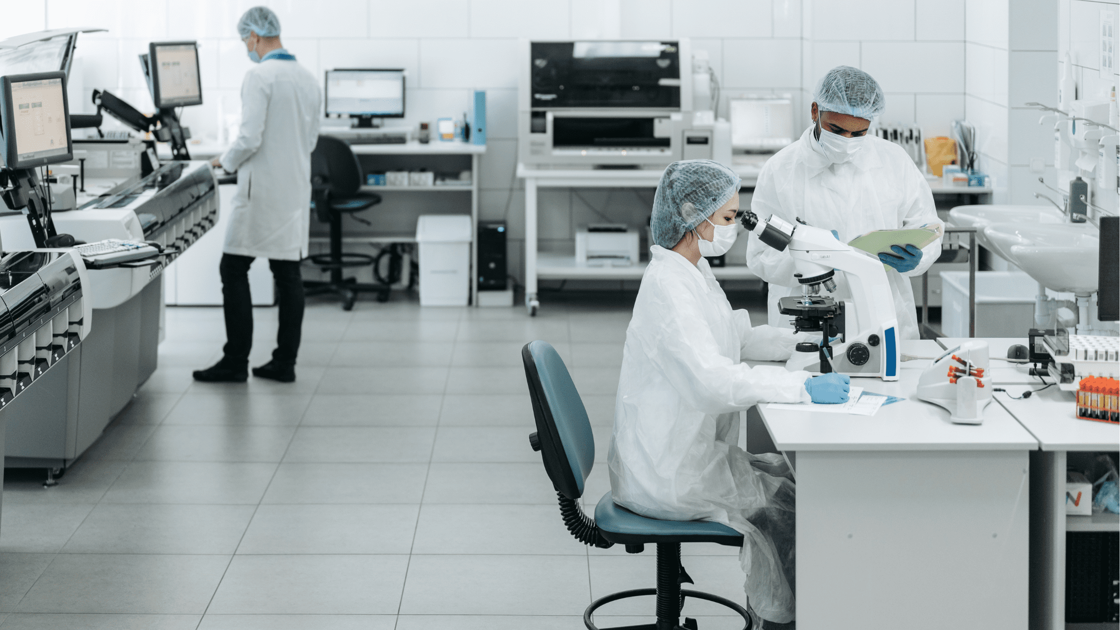 students in a lab after matching into dermatology residency program