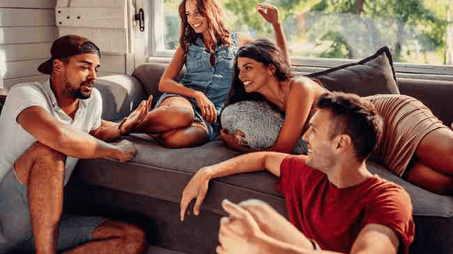 A group of medical school students relaxing on the day before their USMLE Step 2 exam.